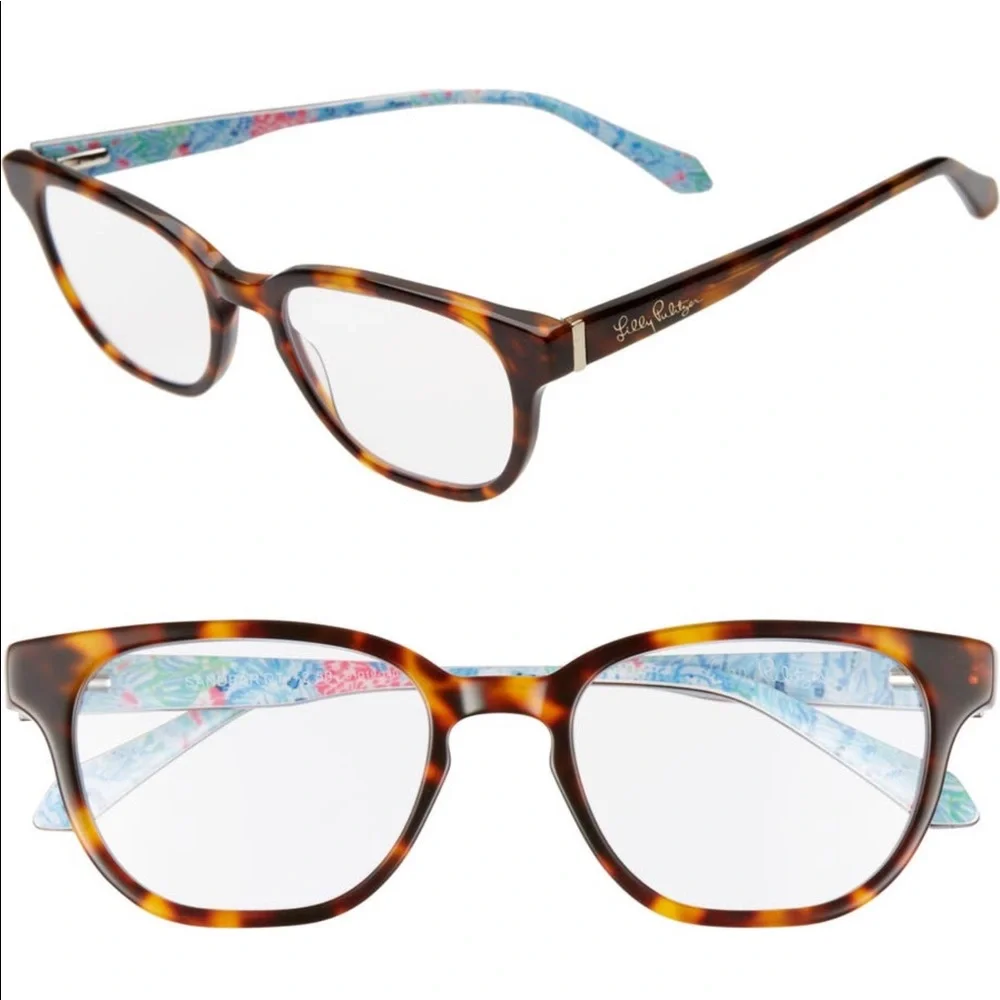 Lilly Pulitzer Sandbar Reading Glasses 2.50 Reader Dark Tortoise